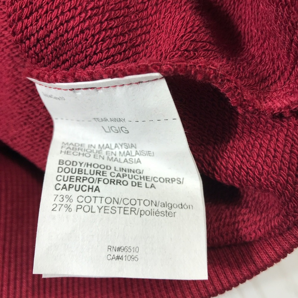 New Under Armour Icon Heavyweight Terry Hoodie Men L Red Embroidered Oversized - Picture 14 of 16